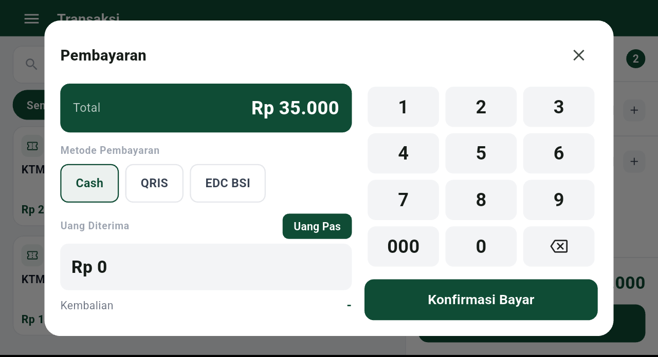 Layar Pembayaran SiKarcis